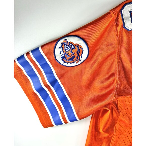 Waterboy Bobby Boucher #9 Mud Dogs 50th Bourbon Bowl Orange Football Jersey - Picture 10 of 12